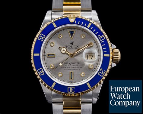 rolex submarine silver dial|rolex 16613 price guide.